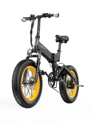 LANKELEISI X3000PLUS 12.8Ah 48V 1000W Moped Electric Bike 20 Inches Smart Folding Bike 46km/h Max Speed Max Load 200kg
