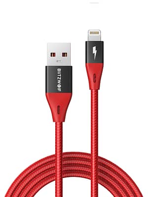 BlitzWolf BW-MF10 Pro 2.4A Lightning to USB Cable With MFi Certified 1.8m/6ft For iPhone Charger Cable Data Transfer Cor