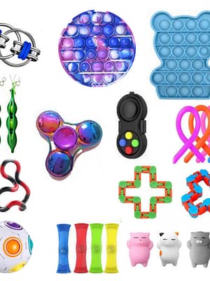 23/24/27 pcs Fidget Bubble Toys Sensory Set DIY Decompression Artifact Fidget Bubble Cube for Adults Girl Children Expre