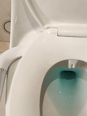 Toilet Bidet Attachment Ultra-Slim Toilet Seat Attachment Dual Nozzle Bidet Adjustable Water Pressure Non-Electric Ass S