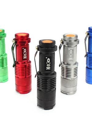 MECO Q5 500LM Multicolor Zoomable Mini LED Flashlight 14500/AA