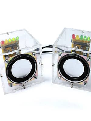 Geekcreit® DIY Transparent Mini Amplifier Speaker Kit 65x65x70mm 3W Per Channel