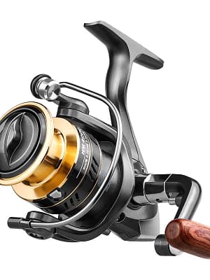LINNHUE 5.2:1 8KG Fishing Reel HM1000-7000 Spinning Reel Lightweight Fishing Wheels High Speed Metal Spool Coil Fishing