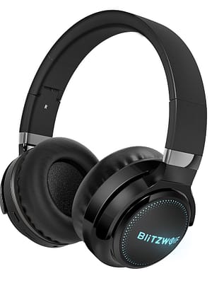 BlitzWolf® BW-HP0 Pro Wireless bluetooth Headphone RGB Light HiFi Stereo Bass 1000mAh AUX TF Card Noise Canceling Mic Ga