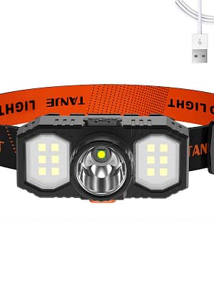 XANES® XPE+COB Bike Headlamp 3 Modes Adjustable USB Rechargeable LED Work Light Waterproof Cycling Bicycle Lantern