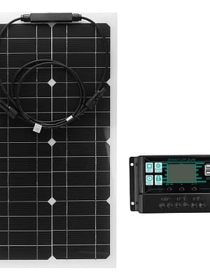 100W Solar Panel Monocrystalline Battery Charging Camping Travel Car Yacht Solar Panel Charger With 30A/60ASolar Charger