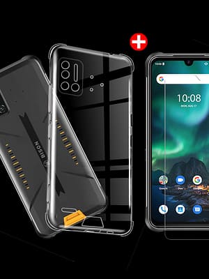 Bakeey 2-IN-1 for UMIDIGI BISON Global Bands Accessories Set with Lens Protector Ultra-Thin Soft TPU Protective Case + 9