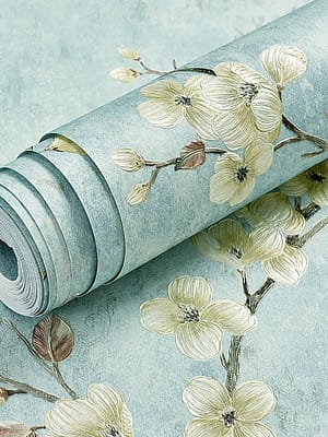 3D Floral Embossed Wallpaper Self Adhesive Non-woven Wallpapers Home Decor 5M²
