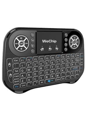 WeChip I10 2.4G Air Mouse Axis Mini Keyboard Remote Conrol with RGB Backlit Touch Pad for TV BOX/Projector