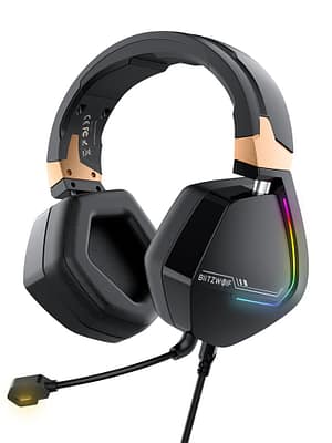 BlitzWolf® BW-GH2 Gaming Headphone 7.1 Channel 53mm Driver USB Wired RGB Gamer Headset with Mic for Computer PC PS3/4