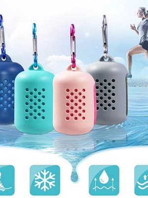 30*80 cm Portable Quick Drying Microfiber Soft Towel Utility Enduring Instant Cooling Face Towel Ice Cool Towel With Sil