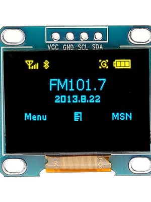 Geekcreit® 0.96 Inch 4Pin Blue Yellow IIC I2C OLED Display Module Geekcreit for Arduino - products that work with offici