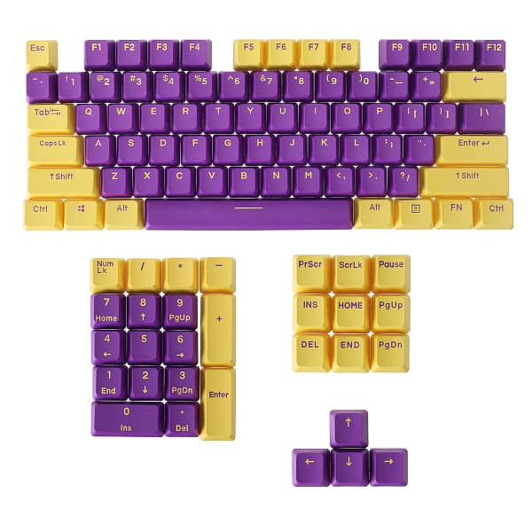 FEKER 104 Keys Midnight Golden Keycap Set OEM Profile PBT Doubleshot Two-color Injection Keycaps for Mechanical Keyboard