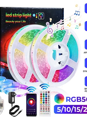 5/10/15/20M RGB LED Light Strip with 40Key Remote Control Cuttable Party Christmas 18LED/1M