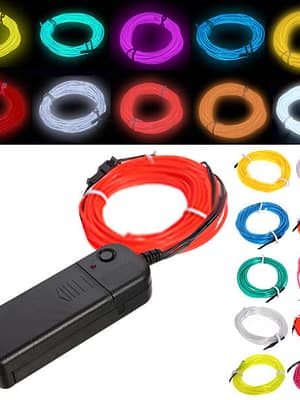 3M 10 colors Flexible Neon EL Wire Light Dance Party Decor Light