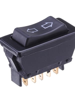 Universal DPDT Car Power Window Rocker Switch 5 Pins DC 12V 20A Black Plastic