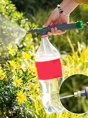 Portable High Pressure Air Pump Manual Sprayer Adjustable Drink Bottle Spray Head Nozzle Garden Watering Tool