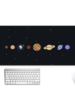 Planet Mouse Pad Large Size Anti-slip Stitched Edges Natural Rubber PC Gaming Keyboard Desk Mat for Home Office Supplies