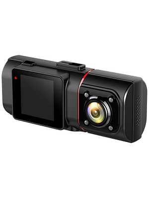 Karylon KG350 Dual Lens Car Dash Cam DVR Infrared Night Vision Video Recorder Front and Inside Cabin Camera with GPS