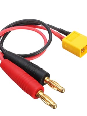 18AWG 4mm XT60 Connector to Banana Plug Battery Connectors Charger Cable 20cm