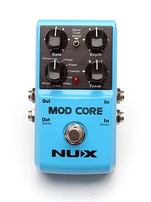 NUX MOD Core Guitar Effects Pedal 8 Modulation Effects Chorus Flanger Phaser Rotary Pan U-vibe and Vibrato true bypass T