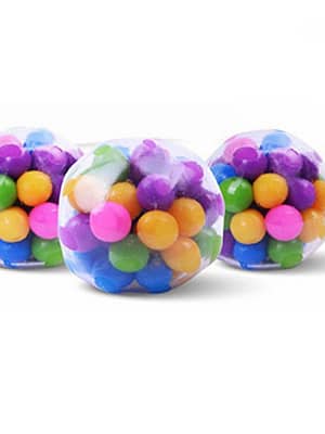 Stress Relief DNA Squeeze Balls Rainbow Stress Ball Clear Silicone Sensory Squeeze Balls for Stress-Relief and Better Fo