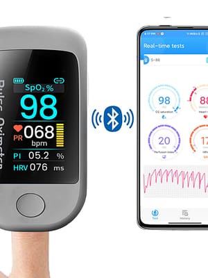 Boxym Smart bluetooth 5.1 Fingertip Pulse Oximeter HRV Heart-Rate Variability Meter Monitor APP Control Data Record Oxim