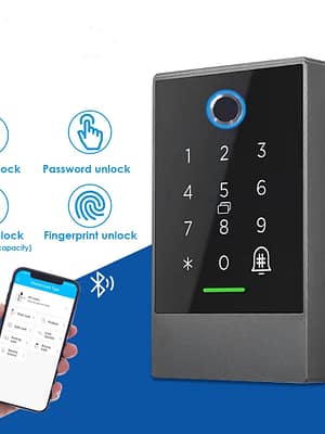 Waterproof 13.56MHZ Access Control Reader Fingerprint Door Lock App Digital Bluetooth Lock Long Range Fingerprint Card R