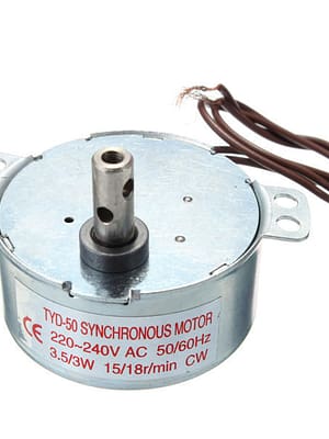 AC 220-240V Turntable Synchronous Motor Clockwise Turning Only 15/18r/min 3.5/3W CW