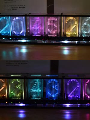 Geekcreit® Upgrade Boldfaced Word DIY Imitate Glow Clock Kit Full Color RGB Glow Tube Clock LED Music Spectrum Kit DS323