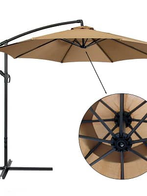 110x300cm Parasol Waterproof Sunshade Beach Umbrella Replacement Cloth for Outdoor Garden Patio Camping Umbrella
