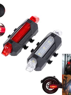 BIKIGHT Multi-Purpose LED Warning Light for Outdoor/Scooter Safety Flashlight USB Rechargeable Headlamp Taillight for El