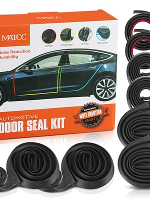 MATCC Car Door Seal Kit for Tesla Model 3 EPDM Self-Adhesive Soundproof Rubber Accessories Weatherstrip Wind Noise Reduc