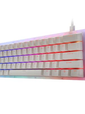 GamaKay K61 61 Keys Mechanical Gaming Keyboard Hot Swappable Type-C 3.1 Wired USB Translucent Glass Base Gateron Switch