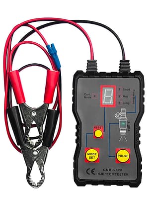 12V Car Fuel Injector Tester 4 Pulse Modes Handheld Vehicle Fuel Pressure System Diagnostic Flush Cleaner Adapter Cleani