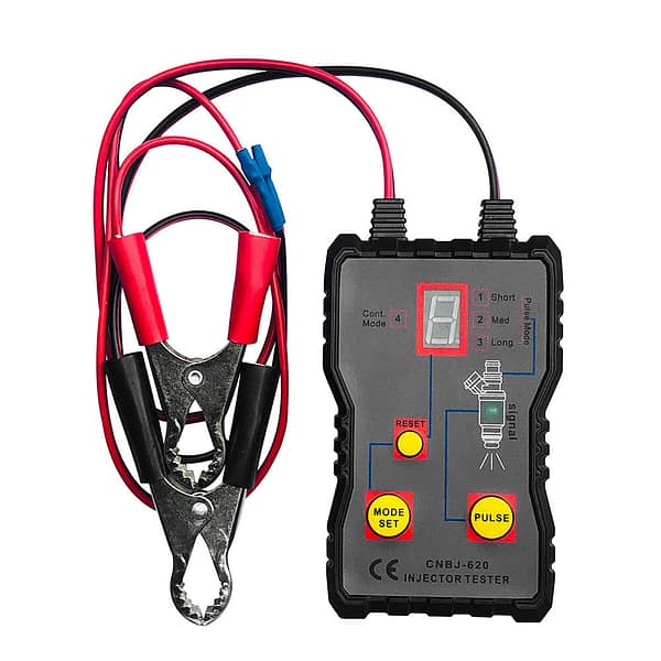 12V Car Fuel Injector Tester 4 Pulse Modes Handheld Vehicle Fuel Pressure System Diagnostic Flush Cleaner Adapter Cleani