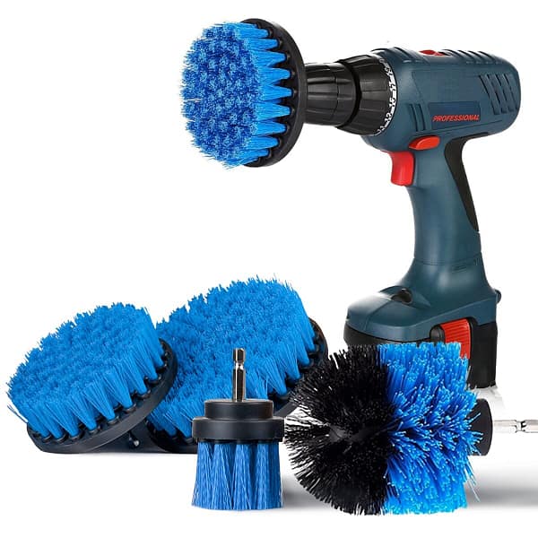 SAFETYON Drill Brush 4 Pieces Attachment Electric Drill Brushes for Cleaning Pool Tile Flooring Brick Ceramic Marble Gro