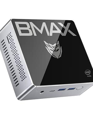 Bmax B2 Plus Mini PC Intel Celeron J4115 8GB DDR4 128GB SSD with Two Channel Speaker Intel 9th Gen UHD Graphics 600 Quad
