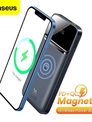 Baseus 20W PD QC3.0 10000mAh Power Bank External Battery Charger Magnetic Wireless Charger For iPhone 12 12 Mini 12 Pro