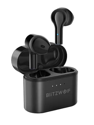 BlitzWolf® BW-FYE9 TWS Wireless Earbuds bluetooth 5.0 Earphone Half In-ear QCC3020 CVC8.0 DSP Noise Reduction Low Latenc