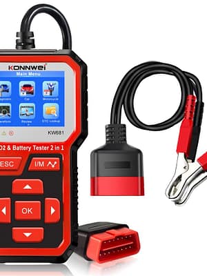 KONNWEI KW681 Car Battery Tester OBD2 Diagnostic Scanner 2 In 1 Code Reader DTC Engine Cranking Test for 6-12V Auto Moto