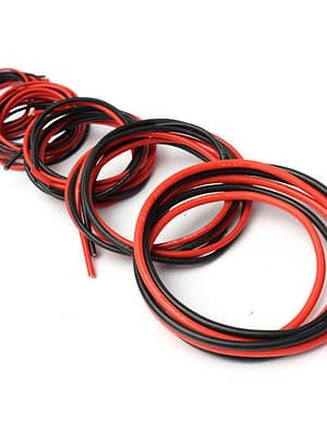 DANIU 2M AWG Soft Silicone Flexible Wire Cable 12-20 AWG (1 Meter Red + 1 Meter Black)