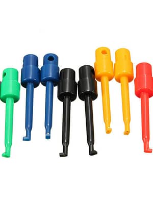 DANIU 10 Pcs Round Large Size Single Hook Clip Test Probe Wire Hook for Electronic Testing
