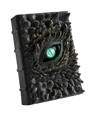 Realistic Deluxe Animated Dragon Book Motion Actived Eye Halloween Home Living Room Bedroom Decoration Gifts Halloween D