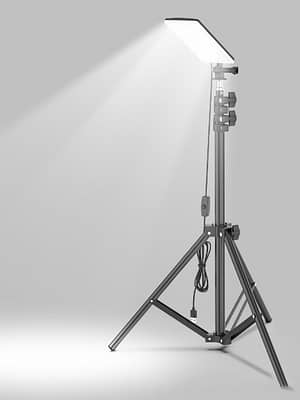 XANES® 84*LEDs 1680LM 1.8m Height Adjustable LED Camping Light with Tripod 6500-7000K Brightness Stand Lantern Work Ligh
