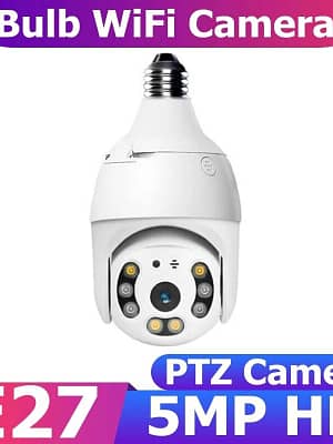 Bakeey 2MP Tuya E27 Bulb Lamp IP Camera 1080P WiFi Wireless Auto Tracking Baby Monitor Night Vision PTZ Speed Dome Video