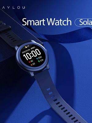[BT 5.0]Haylou Solar LS05 Full Round Screen Wristband 12 Sport Modes Tracker Heart Rate Monitor 30 Days Standby Smart Wa