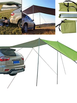 210D Oxford Cloth Car Side Awning Rooftop Tent Waterproof UV-proof Sunshade Canopy Outdoor Camping Travel
