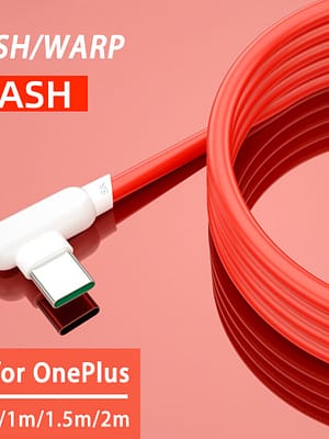 Bakeey 5A USB to Type-C Warp Dash Quick Charging Data Cable 90° Elbow Cord for OnePlus 8 OnePlus 8 Pro