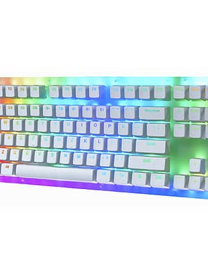 GamaKay K87 87 Keys Mechanical Gaming Keyboard Hot Swappable Type-C Wired USB 3.1 Translucent Glass Base Gateron Switch